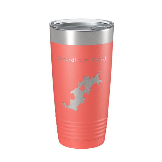 Woodbury Pond Tumbler Lake Map Travel Mug Insulated Laser Engraved Coffee Cup Maine 20 oz-20
