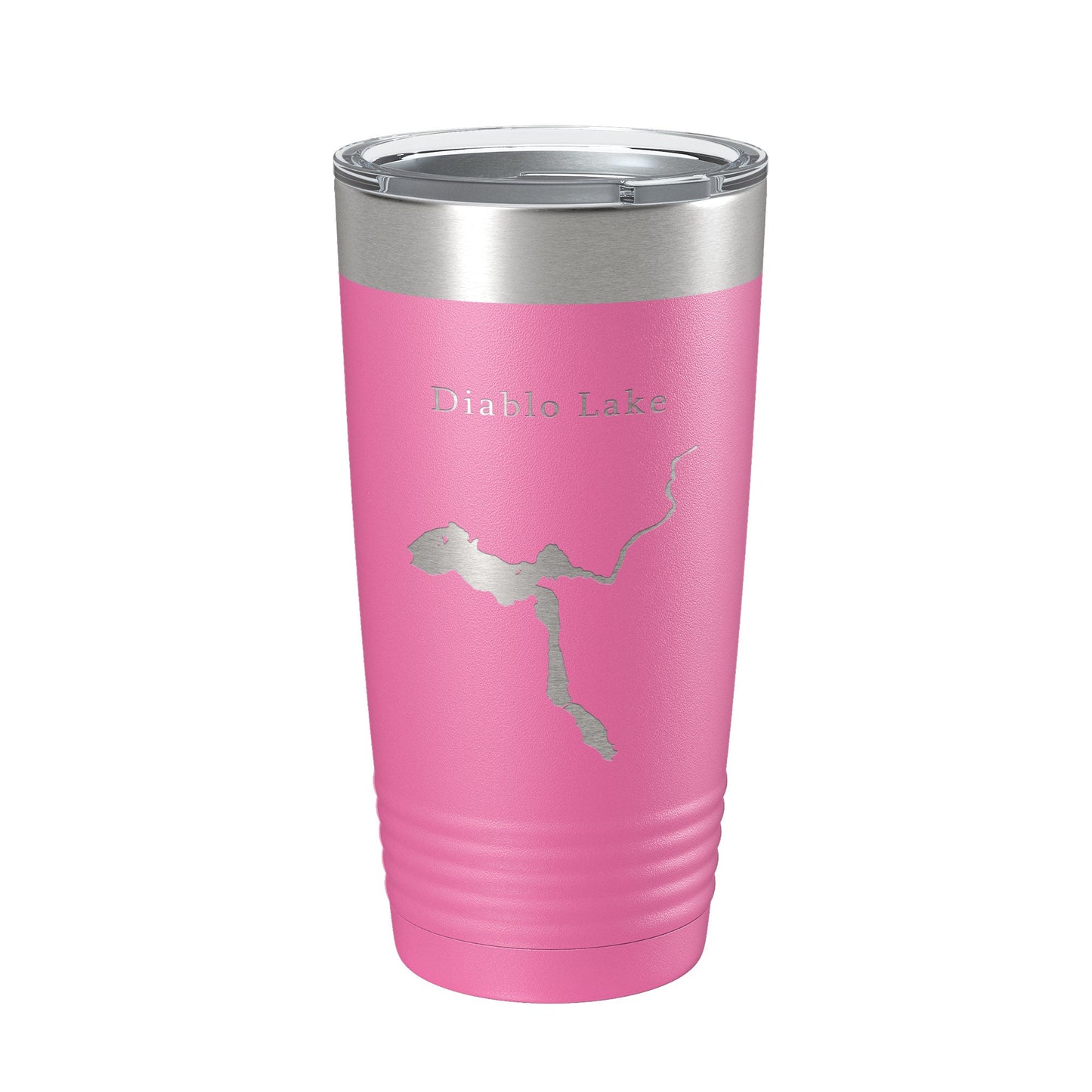 Diablo Lake Map Tumbler Travel Mug Insulated Laser Engraved Coffee Cup Washington 20 oz-11