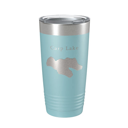 Carp Lake Map Tumbler Travel Mug Insulated Laser Engraved Coffee Cup Michigan 20 oz-13