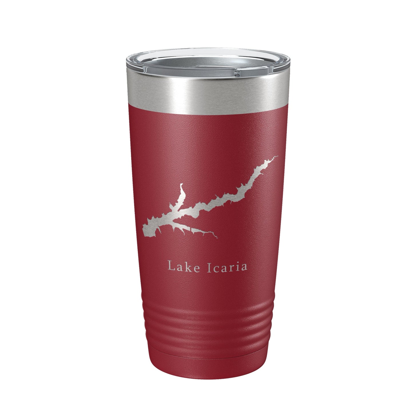 Lake Icaria Map Tumbler Travel Mug Insulated Laser Engraved Coffee Cup Iowa 20 oz-18
