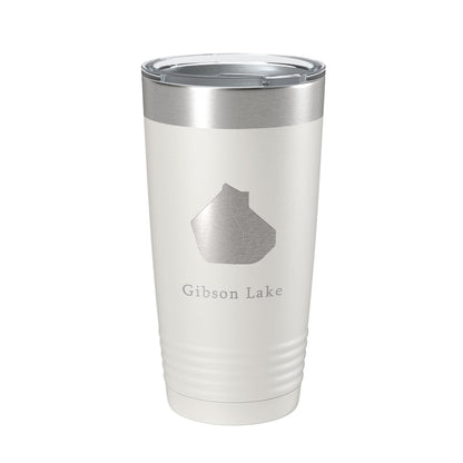 Gibson Lake Map Tumbler Travel Mug Insulated Laser Engraved Coffee Cup Indiana 20 oz-7