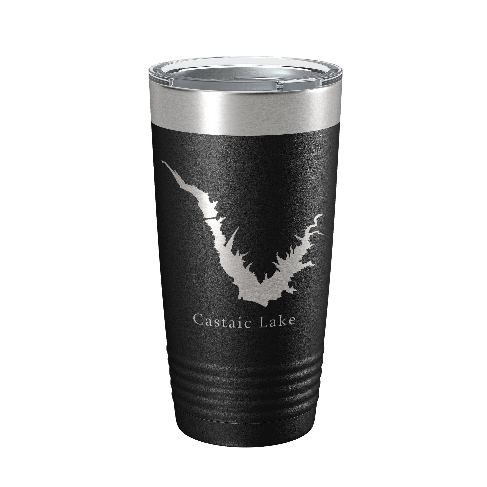 Castaic Lake Map Tumbler Travel Mug Insulated Laser Engraved Coffee Cup California 20 oz-0