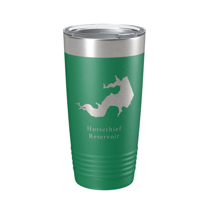 Horsethief Reservoir Tumbler Lake Map Travel Mug Insulated Laser Engraved Coffee Cup Kansas 20 oz-9