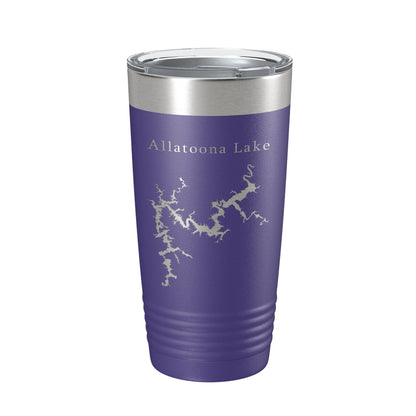 Allatoona Lake Map Tumbler Travel Mug Insulated Laser Engraved Coffee Cup Georgia 20 oz-15