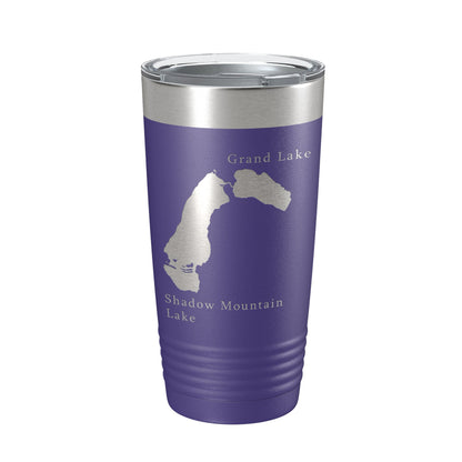 Shadow Mountain & Grand Lakes Map Tumbler Travel Mug Insulated Laser Engraved Coffee Cup Colorado 20 oz-15