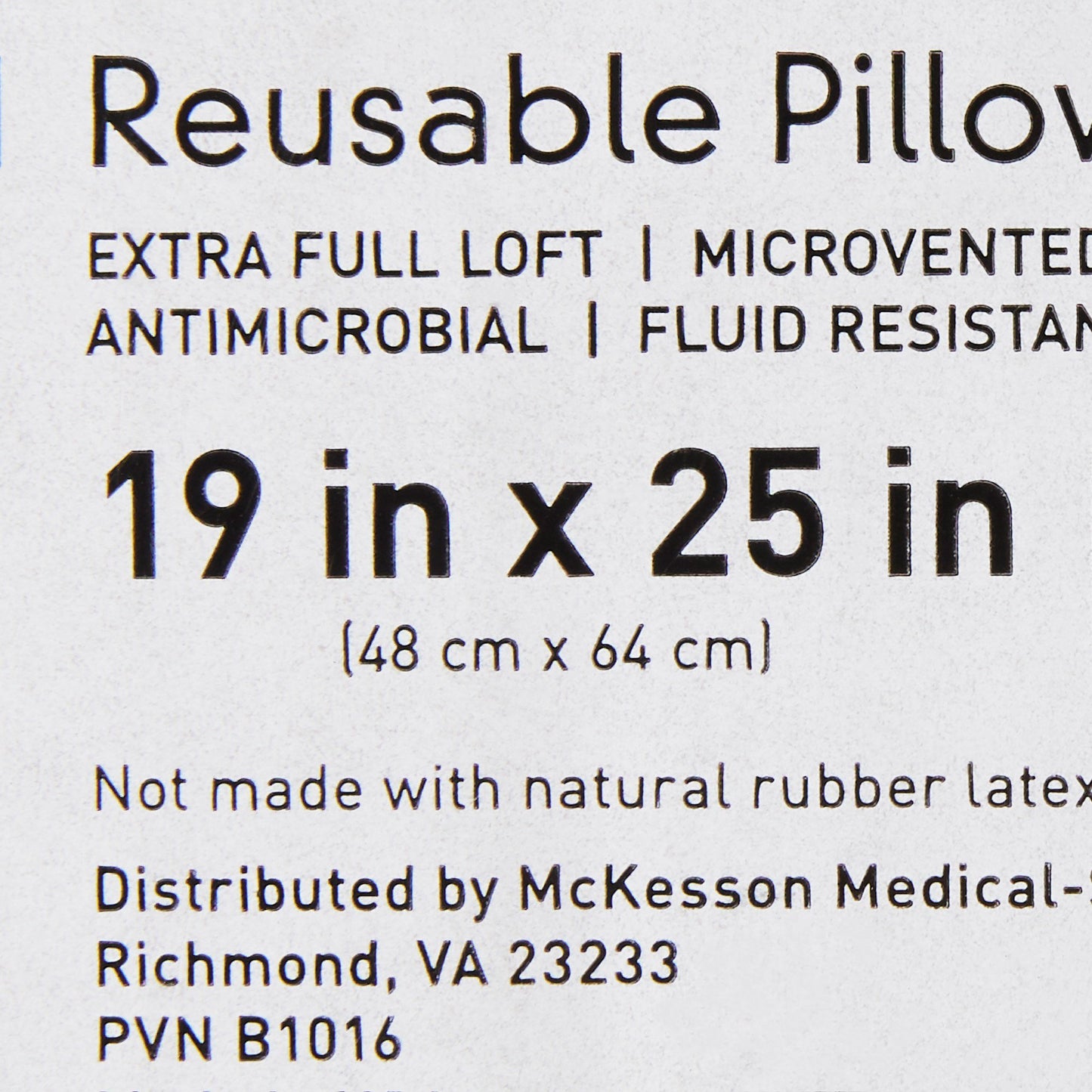 Bed Pillow McKesson 19 X 25 Inch White Reusable