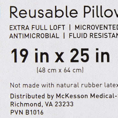 Bed Pillow McKesson 19 X 25 Inch White Reusable
