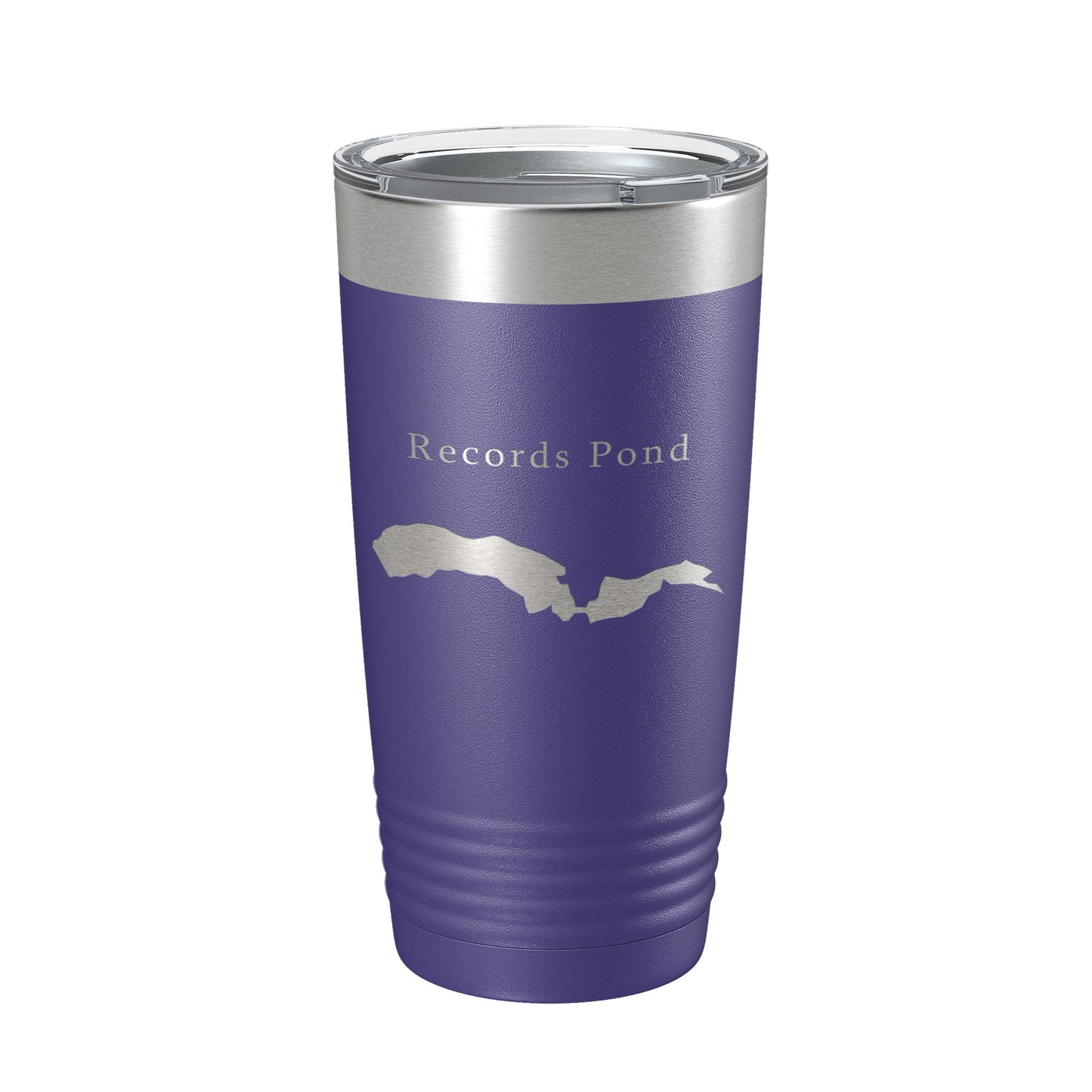 Records Pond Tumbler Lake Map Travel Mug Insulated Laser Engraved Coffee Cup Delaware 20 oz-15