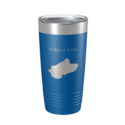 Wildcat Lake Map Tumbler Travel Mug Insulated Laser Engraved Coffee Cup Banner Elk North Carolina 20 oz-6