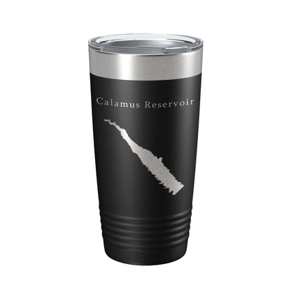 Calamus Reservoir Tumbler Lake Map Travel Mug Insulated Laser Engraved Coffee Cup Nebraska 20 oz-5