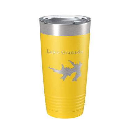 Lake Granada Map Tumbler Travel Mug Insulated Laser Engraved Coffee Cup Hot Springs Village Arkansas 20 oz-4