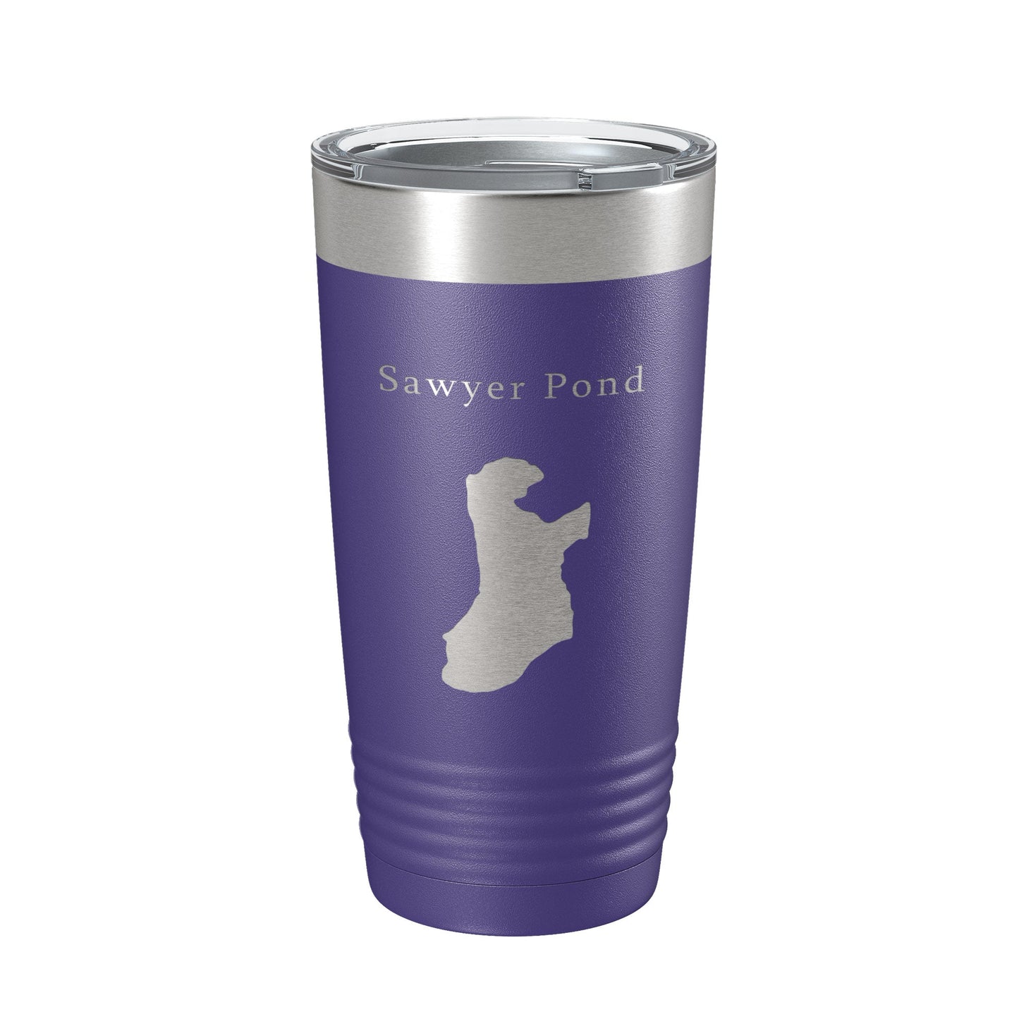 Sawyer Pond Tumbler Lake Map Travel Mug Insulated Laser Engraved Coffee Cup Maine 20 oz-15