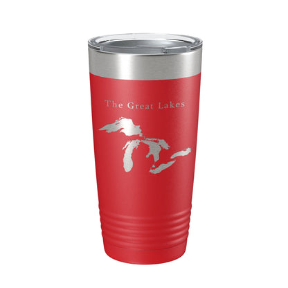 The Great Lakes Map Tumbler Travel Mug Insulated Laser Engraved Coffee Cup Superior Michigan Huron Erie Ontario 20 oz-10
