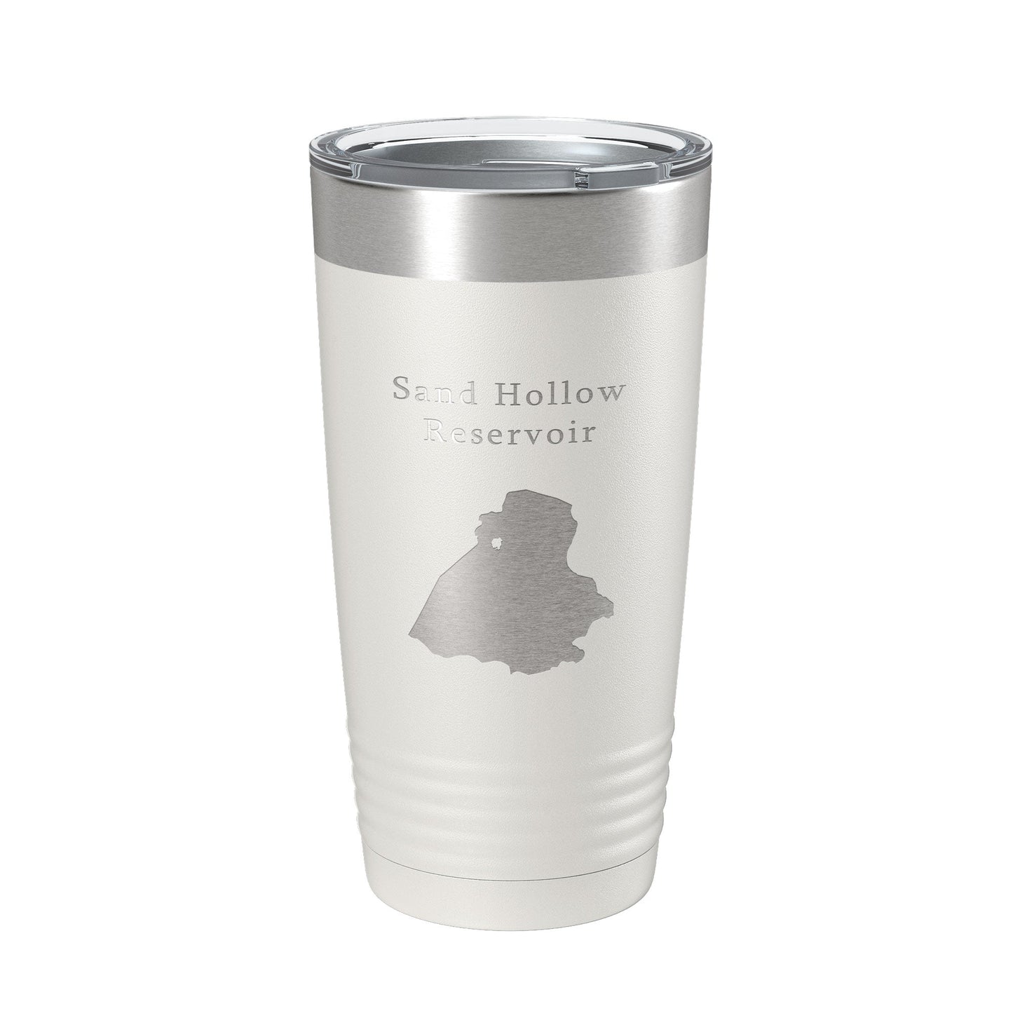 Sand Hollow Reservoir Tumbler Lake Map Travel Mug Insulated Laser Engraved Coffee Cup Utah 20 oz-1