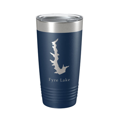 Fyre Lake Map Tumbler Travel Mug Insulated Laser Engraved Coffee Cup Illinois 20 oz-8