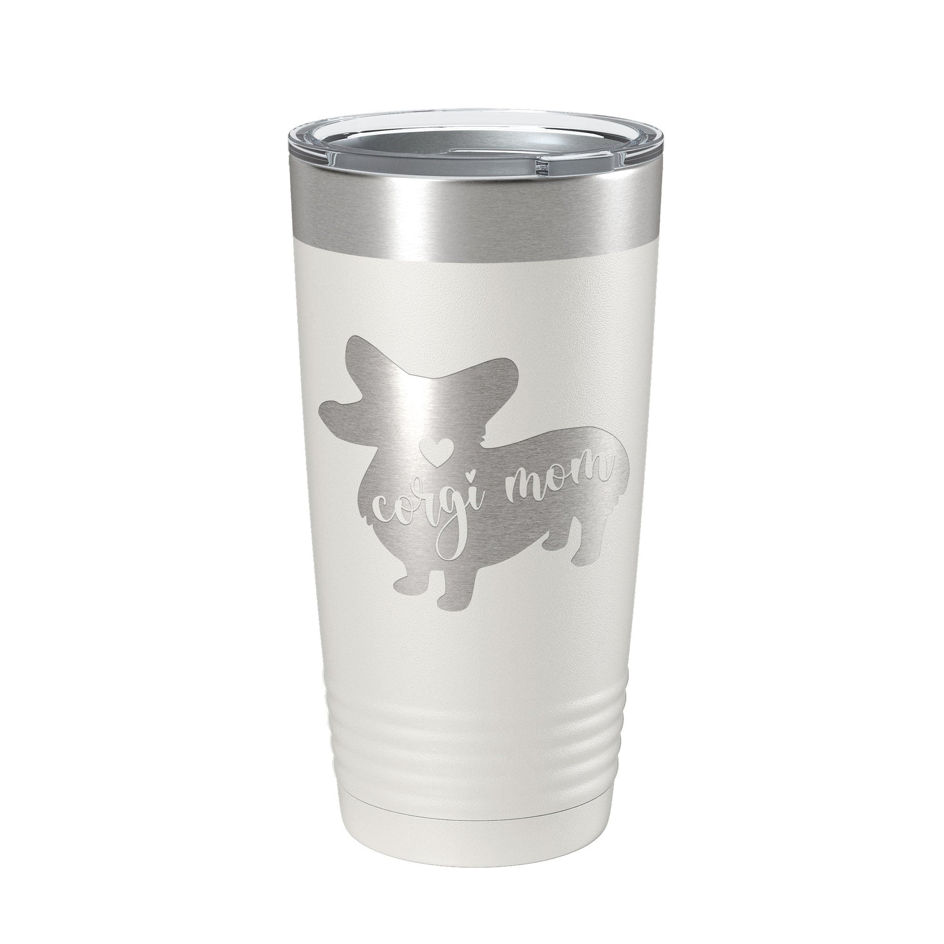 Corgi Mom Tumbler Dog Travel Mug Gift Insulated Laser Engraved Coffee Cup 20 oz-1