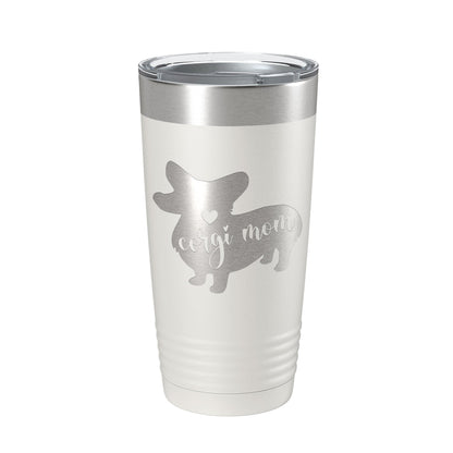 Corgi Mom Tumbler Dog Travel Mug Gift Insulated Laser Engraved Coffee Cup 20 oz-1