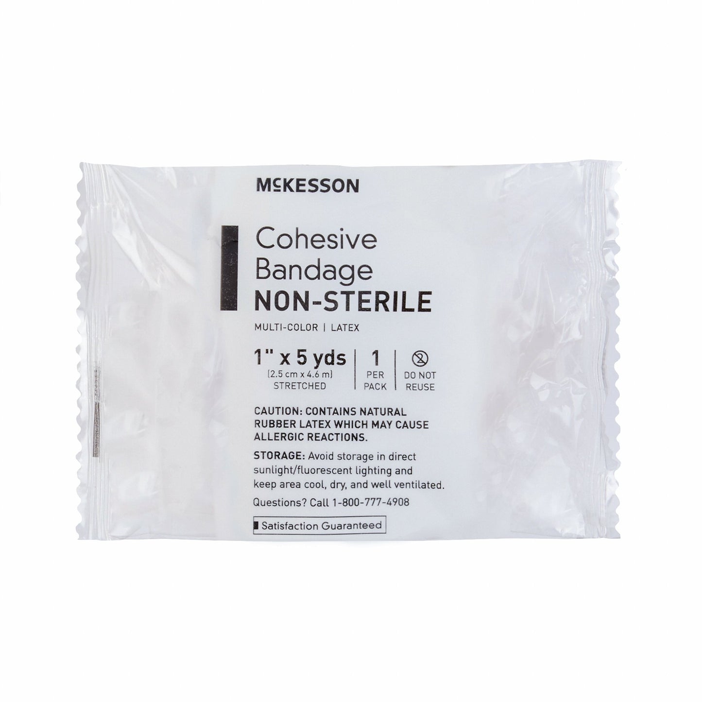 Cohesive Bandage McKesson 1 Inch X 5 Yard Self-adherent Closure Purple / Pink / Green / Light Blue / Royal Blue / Red NonSterile Standard Compression
