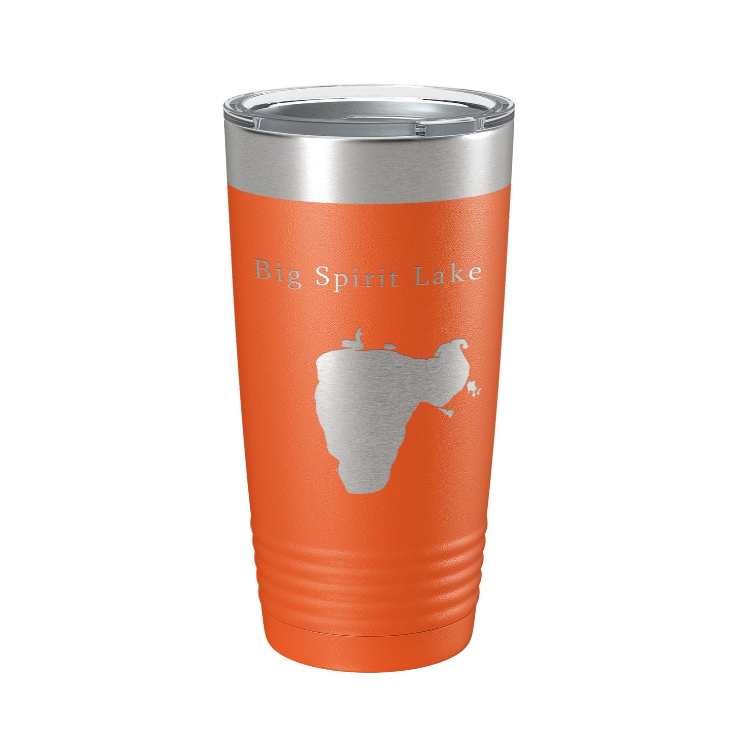 Big Spirit Lake Map Tumbler Travel Mug Insulated Laser Engraved Coffee Cup Iowa Minnesota 20 oz-17