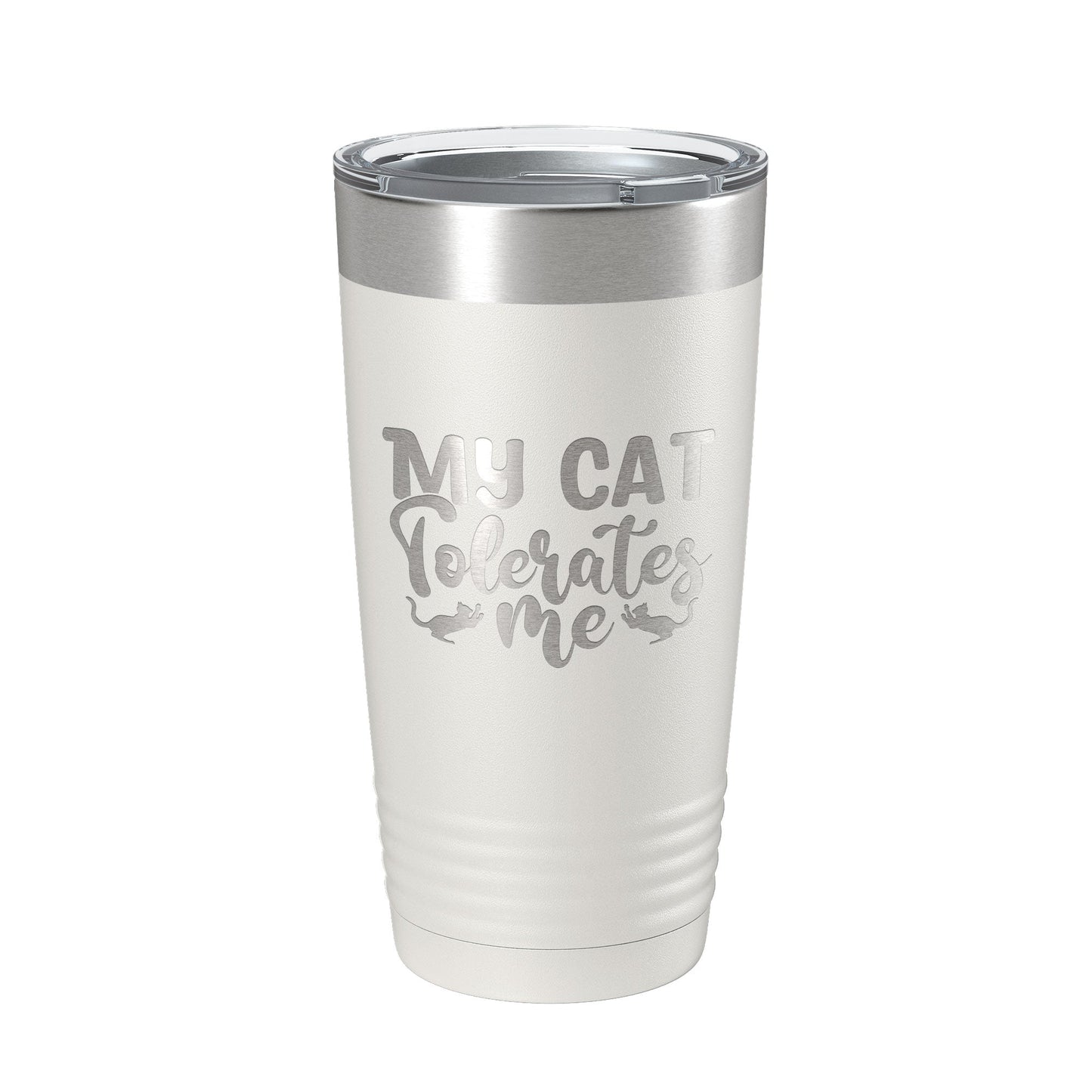 My Cat Tolerates Me Tumbler Travel Mug Funny Cat Lover Gift Insulated Laser Engraved Coffee Cup 20 oz-7