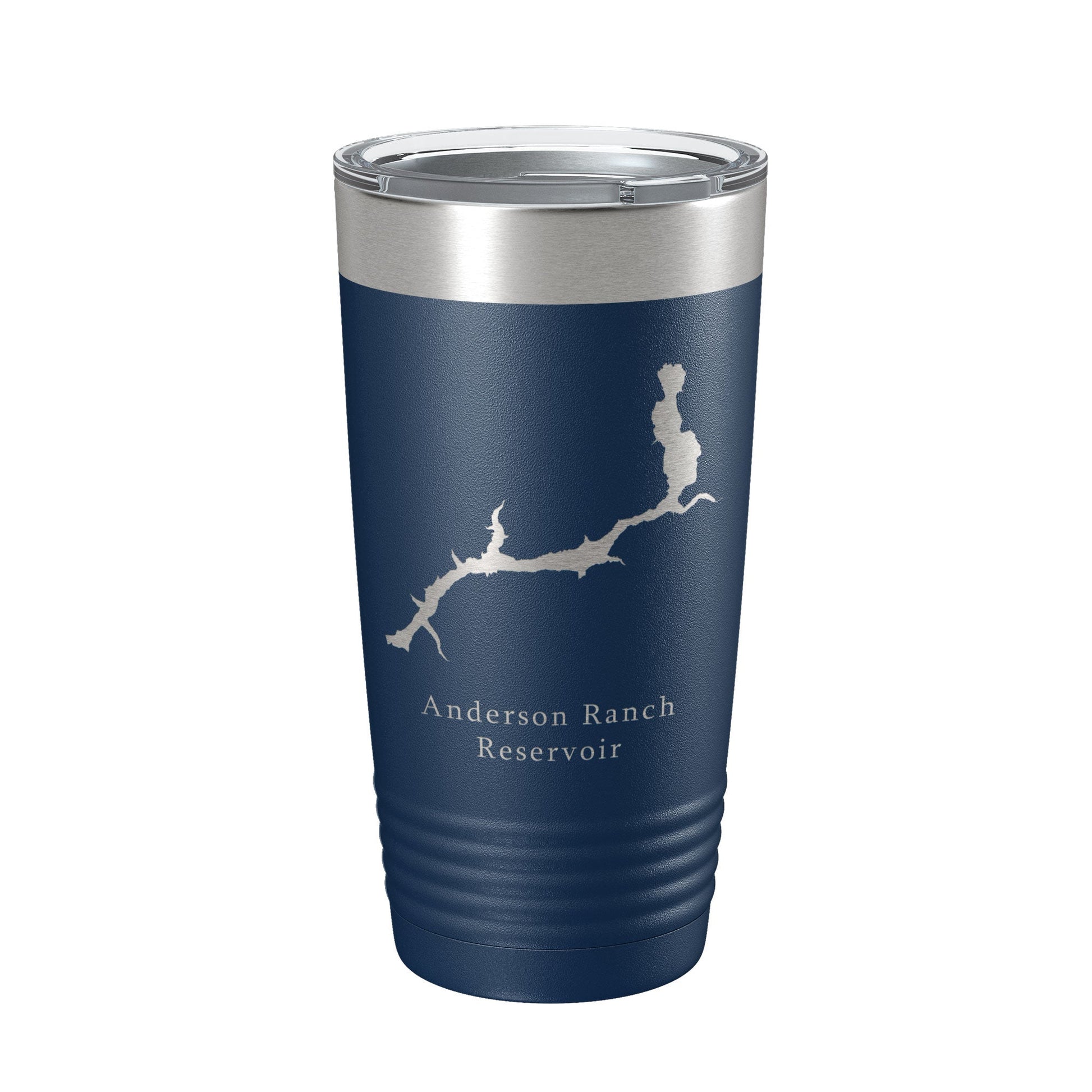 Anderson Ranch Reservoir Tumbler Lake Map Travel Mug Insulated Laser Engraved Coffee Cup South Fork Boise River Idaho 20 oz-2