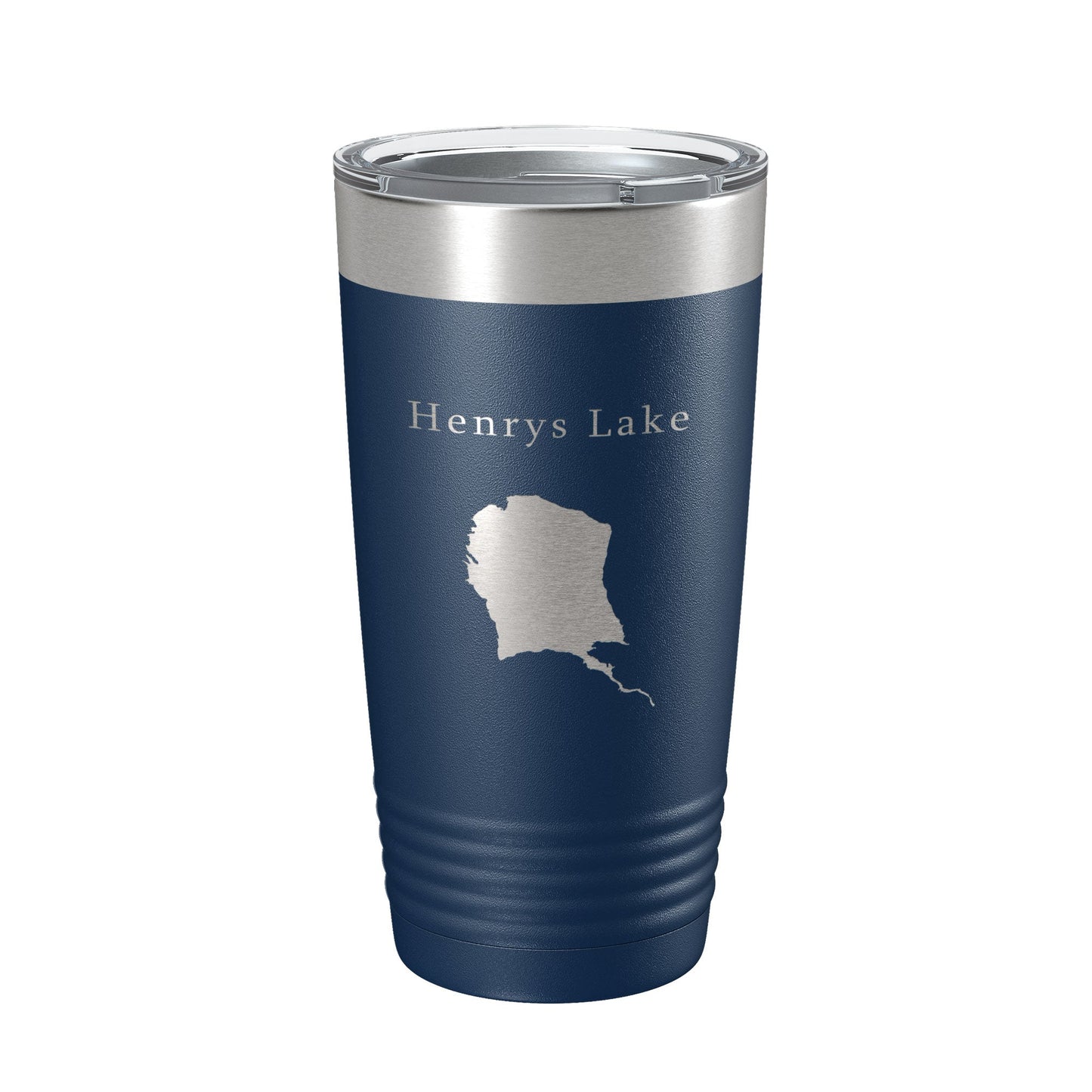 Henrys Lake Map Tumbler Travel Mug Insulated Laser Engraved Coffee Cup Idaho 20 oz-2