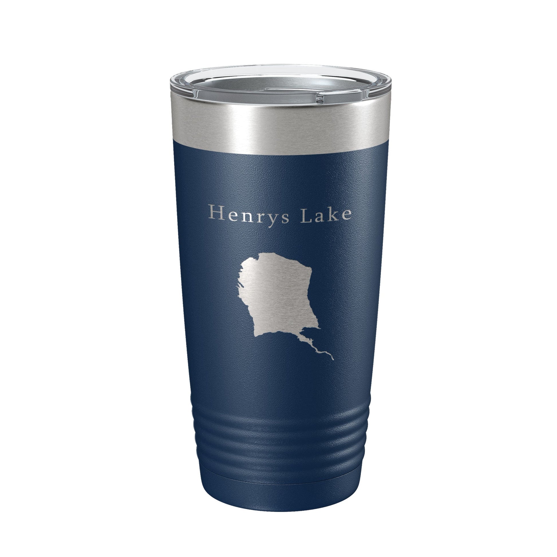 Henrys Lake Map Tumbler Travel Mug Insulated Laser Engraved Coffee Cup Idaho 20 oz-2