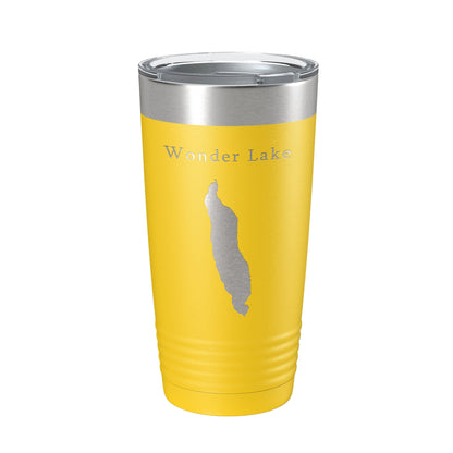 Wonder Lake Map Tumbler Travel Mug Insulated Laser Engraved Coffee Cup Alaska 20 oz-4