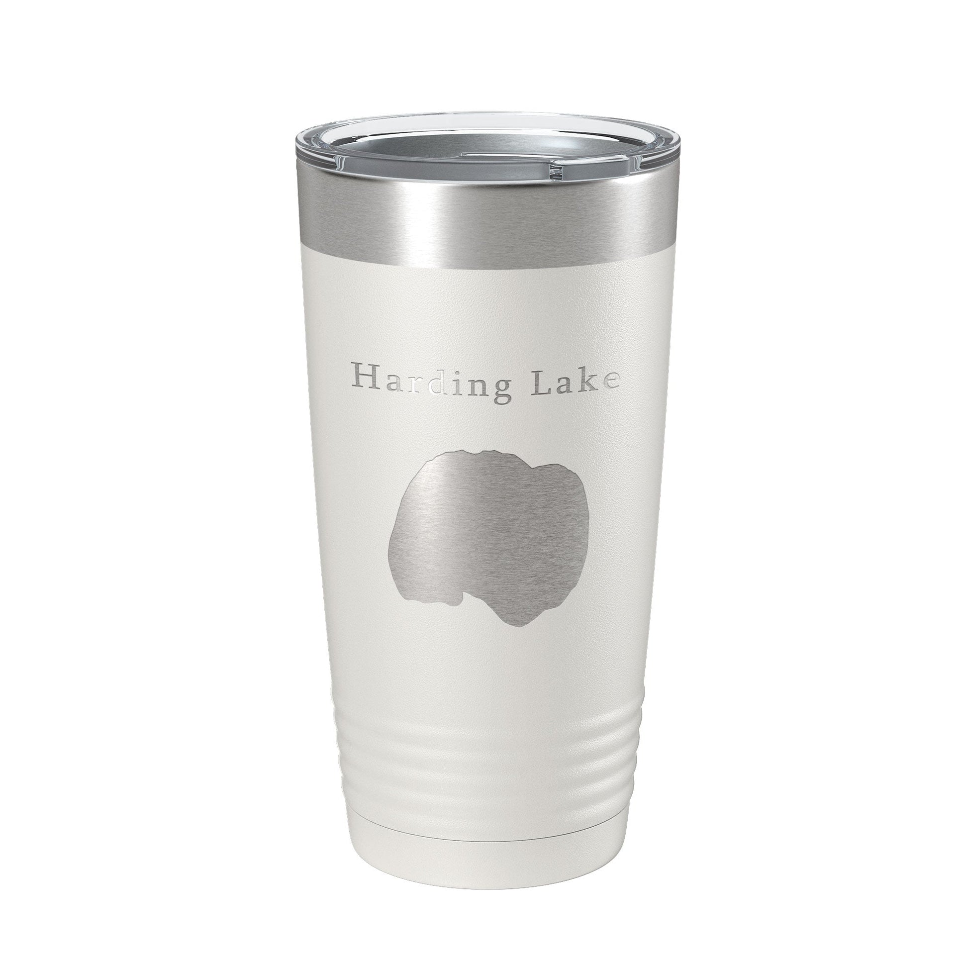 Harding Lake Map Tumbler Travel Mug Insulated Laser Engraved Coffee Cup Alaska 20 oz-1