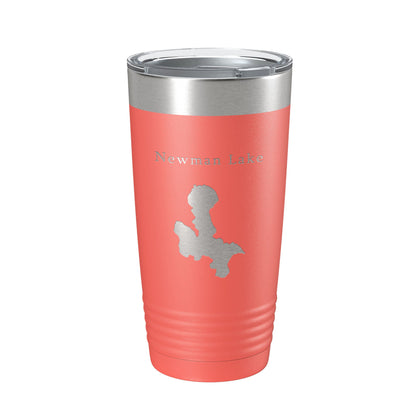 Newman Lake Map Tumbler Travel Mug Insulated Laser Engraved Coffee Cup Washington 20 oz-20