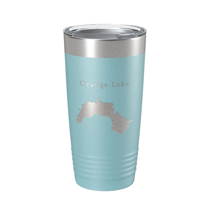 Orange Lake Map Tumbler Travel Mug Insulated Laser Engraved Coffee Cup Maine 20 oz-13