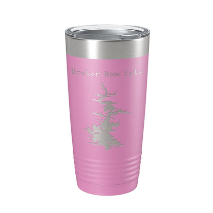Broken Bow Lake Map Tumbler Travel Mug Insulated Laser Engraved Coffee Cup Oklahoma 20 oz-14