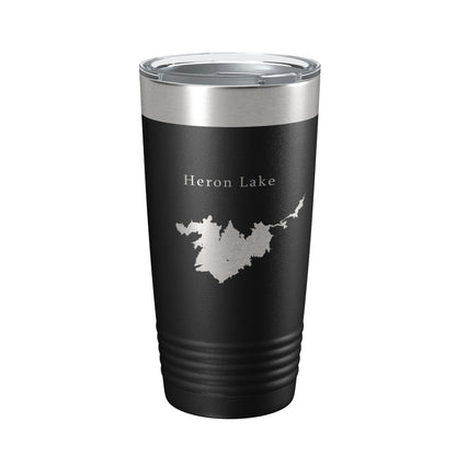 Heron Lake Map Tumbler Travel Mug Insulated Laser Engraved Coffee Cup New Mexico 20 oz-5