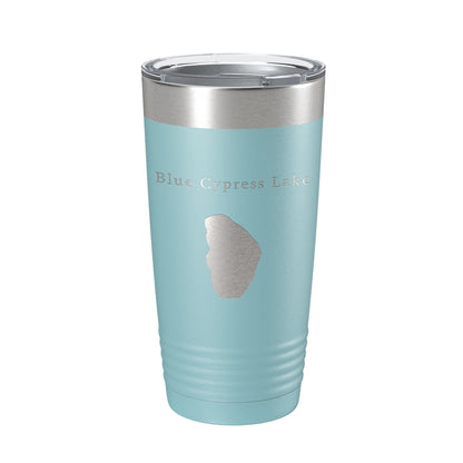 Blue Cypress Lake Map Tumbler Travel Mug Insulated Laser Engraved Coffee Cup Florida 20 oz-13