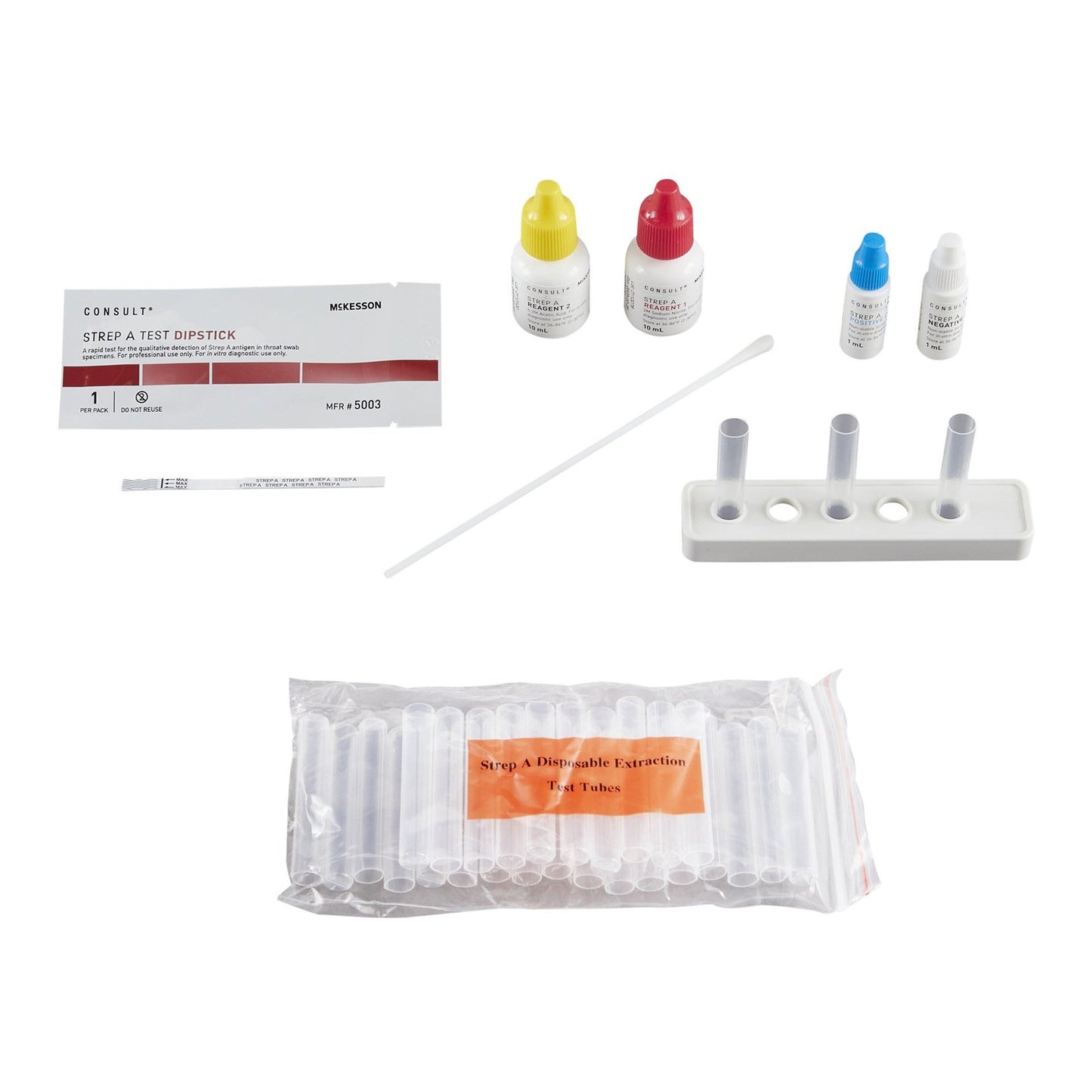 Respiratory Test Kit McKesson Consult™ Strep A Test 25 Tests CLIA Waived