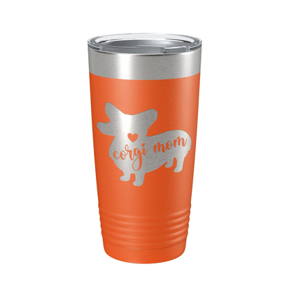 Corgi Mom Tumbler Dog Travel Mug Gift Insulated Laser Engraved Coffee Cup 20 oz-17