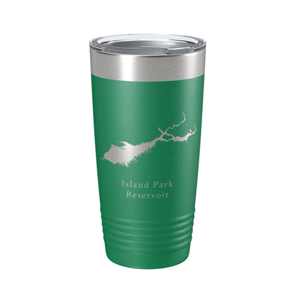 Island Park Reservoir Tumbler Lake Map Travel Mug Insulated Laser Engraved Coffee Cup Idaho 20 oz-9