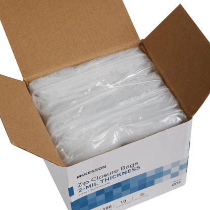 Reclosable Bag McKesson 2 X 3 Inch Polyethylene Clear Zipper Closure