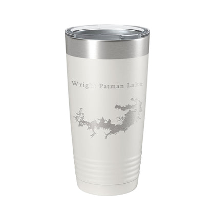 Wright Patman Lake Map Tumbler Travel Mug Insulated Laser Engraved Coffee Cup Texas 20 oz-7