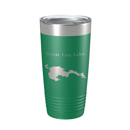Great East Lake Map Tumbler Travel Mug Insulated Laser Engraved Coffee Cup Maine New Hampshire 20 oz-9