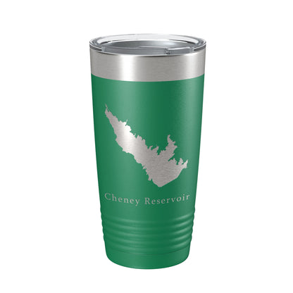 Cheney Reservoir Tumbler Lake Map Travel Mug Insulated Laser Engraved Coffee Cup Kansas 20 oz-9