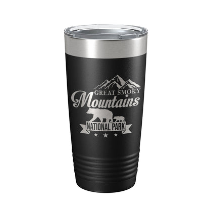 Great Smoky Mountains National Park Bear Tumbler GSMNP Travel Mug Gift Insulated Laser Engraved Coffee Cup 20 oz-5