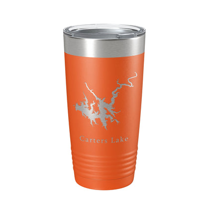 Carters Lake Map Tumbler Travel Mug Insulated Laser Engraved Coffee Cup Georgia 20 oz-17