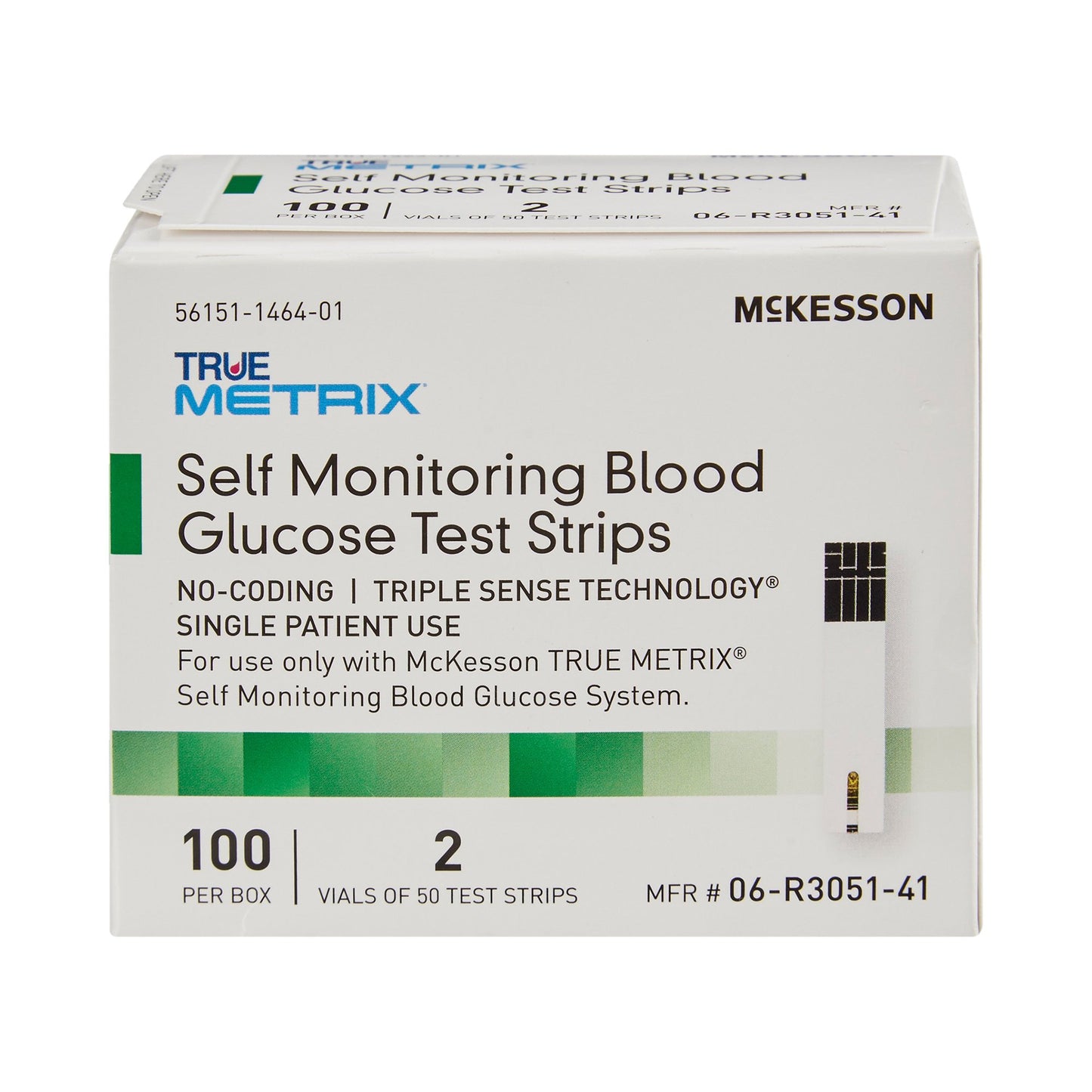 Blood Glucose Test Strips McKesson TRUE METRIX® 100 Strips per Pack