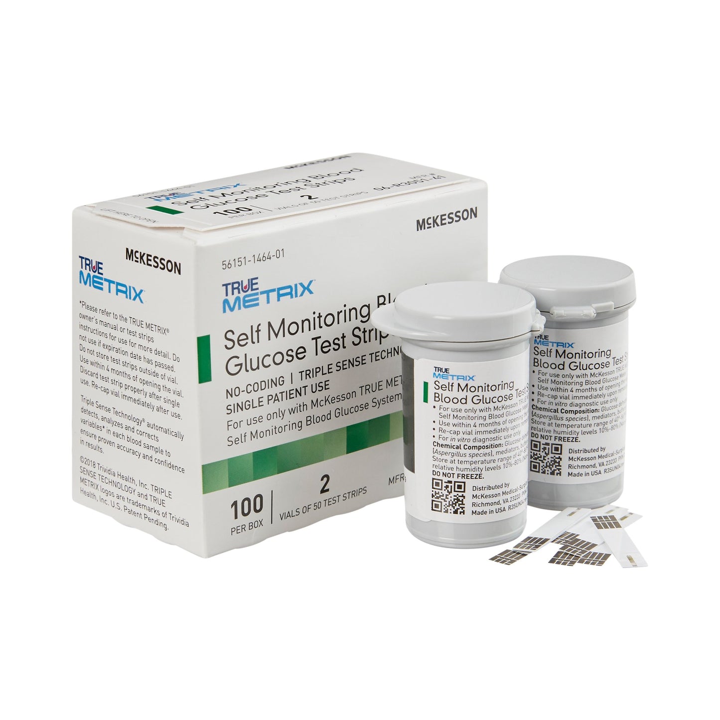 Blood Glucose Test Strips McKesson TRUE METRIX® 100 Strips per Pack