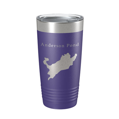 Anderson Pond Tumbler Lake Map Travel Mug Insulated Laser Engraved Coffee Cup Connecticut 20 oz-15