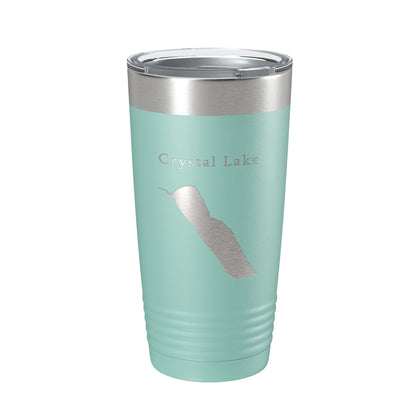 Crystal Lake Map Tumbler Travel Mug Insulated Laser Engraved Coffee Cup Vermont 20 oz-12
