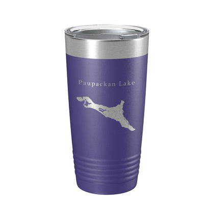 Paupackan Lake Map Tumbler Travel Mug Insulated Laser Engraved Coffee Cup Pennsylvania 20 oz-15