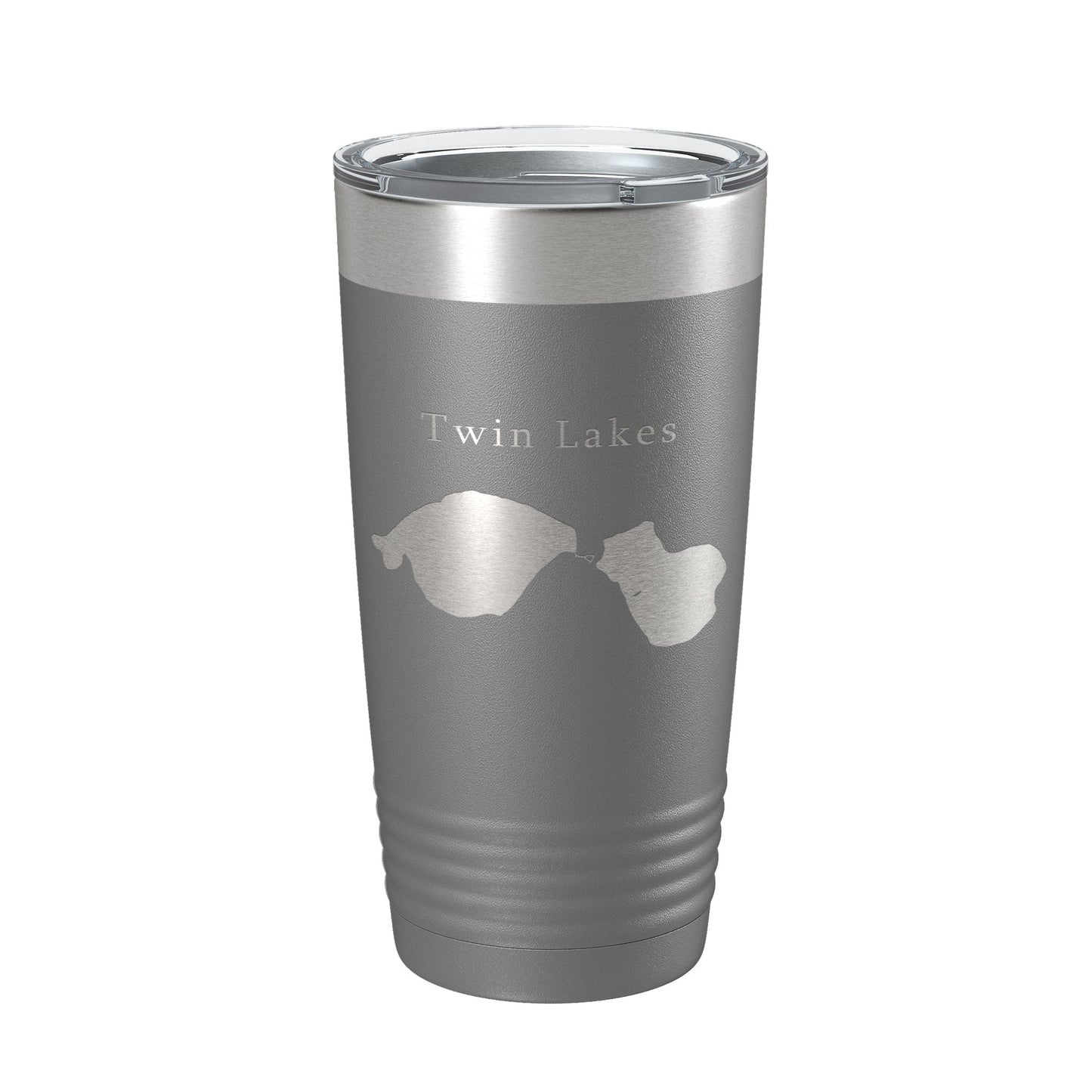 Twin Lakes Map Tumbler Travel Mug Insulated Laser Engraved Coffee Cup Lewiston Montmorency County Michigan 20 oz-16