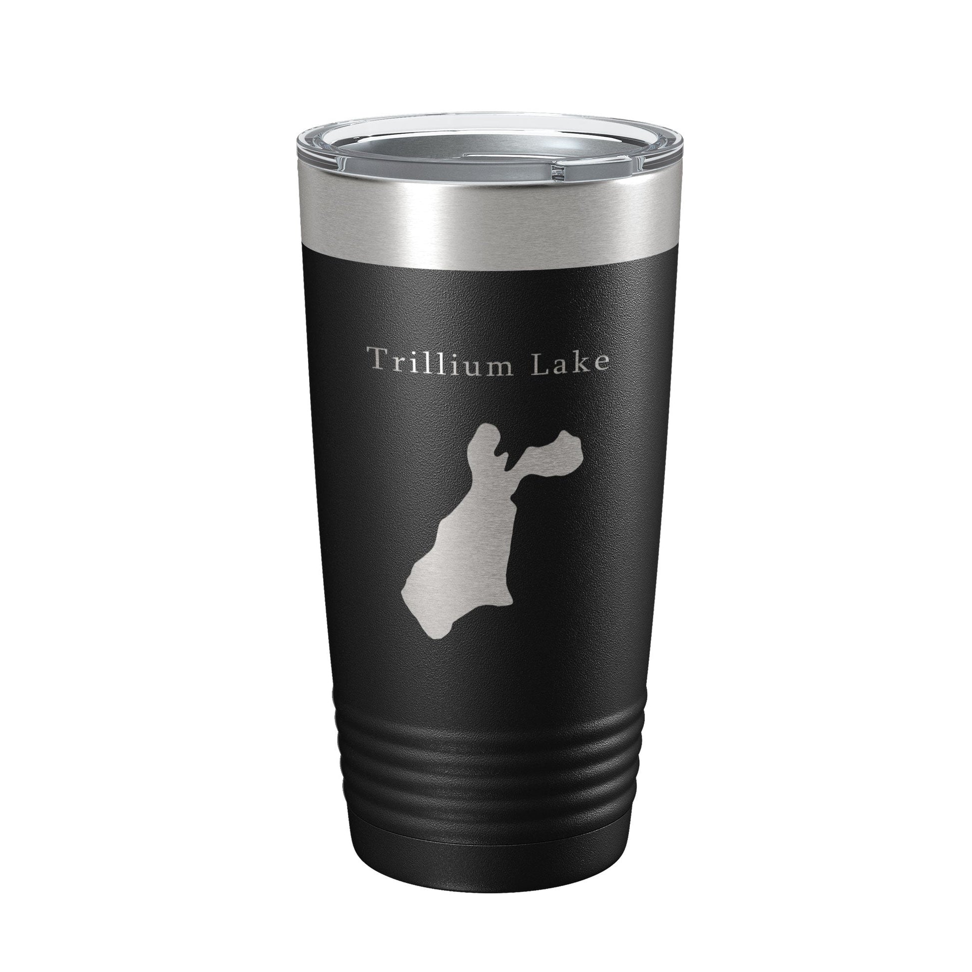 Trillium Lake Map Tumbler Travel Mug Insulated Laser Engraved Coffee Cup Oregon 20 oz-5